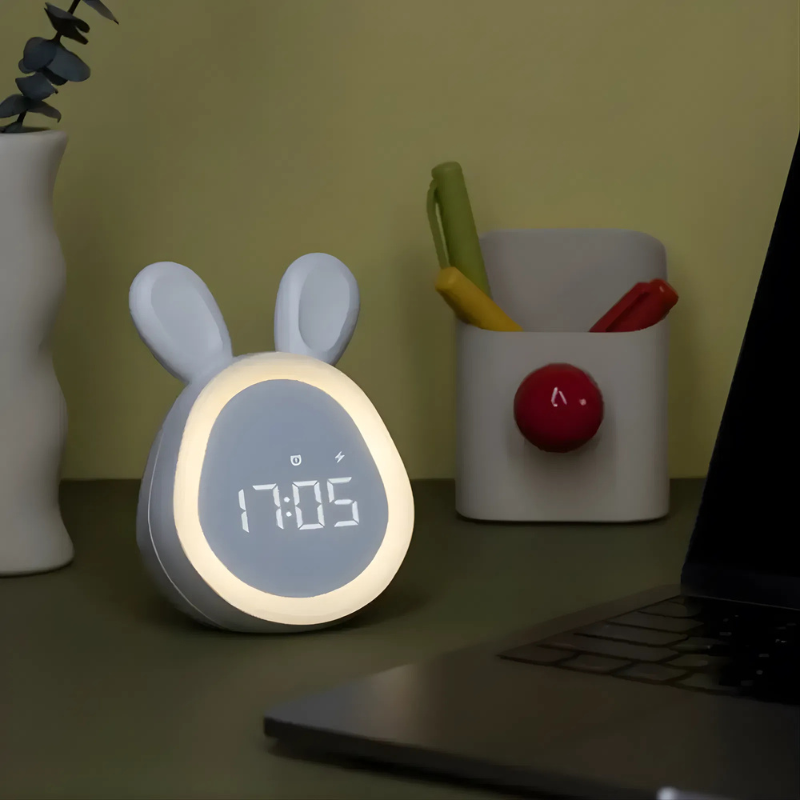 Rabbit Digital Alarm Clock With Night Light 8
