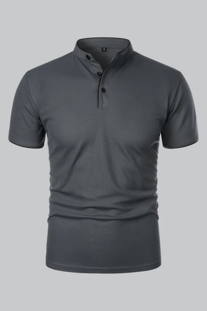 Rafferty | Men's Polo Shirt - Collarless Slim Fit Design in Cotton 7