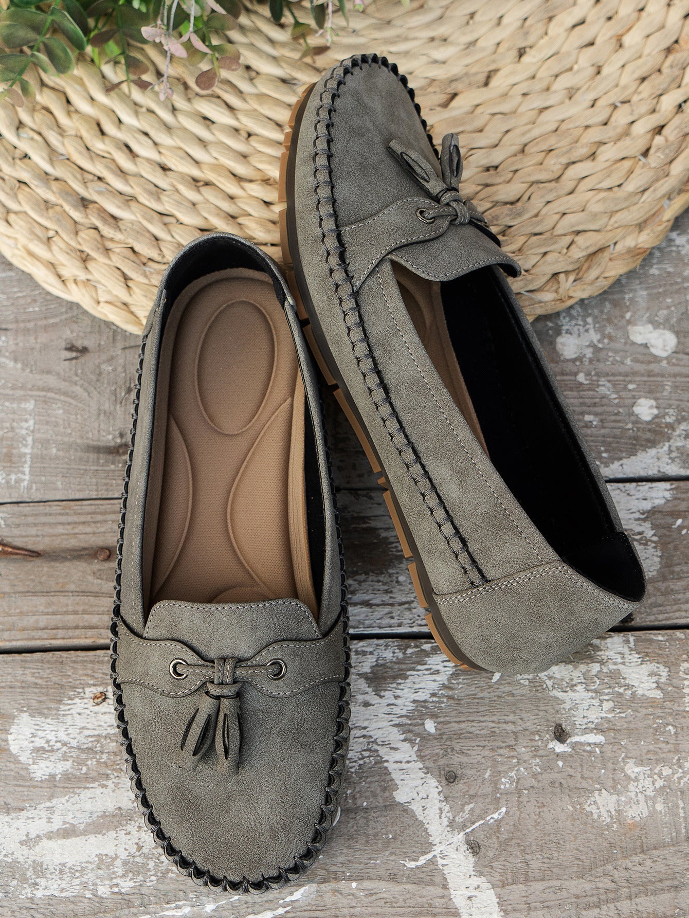 Reagan | Women's Loafers - Black Vegan Leather Slip-Ons with Bow Accent