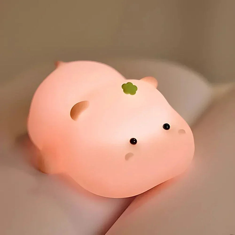 Rechargeable Animal Night Light | Soft-Touch Silicone, 3 Brightness Levels | USB Rechargeable, Auto-Timer for Calm Bedtime