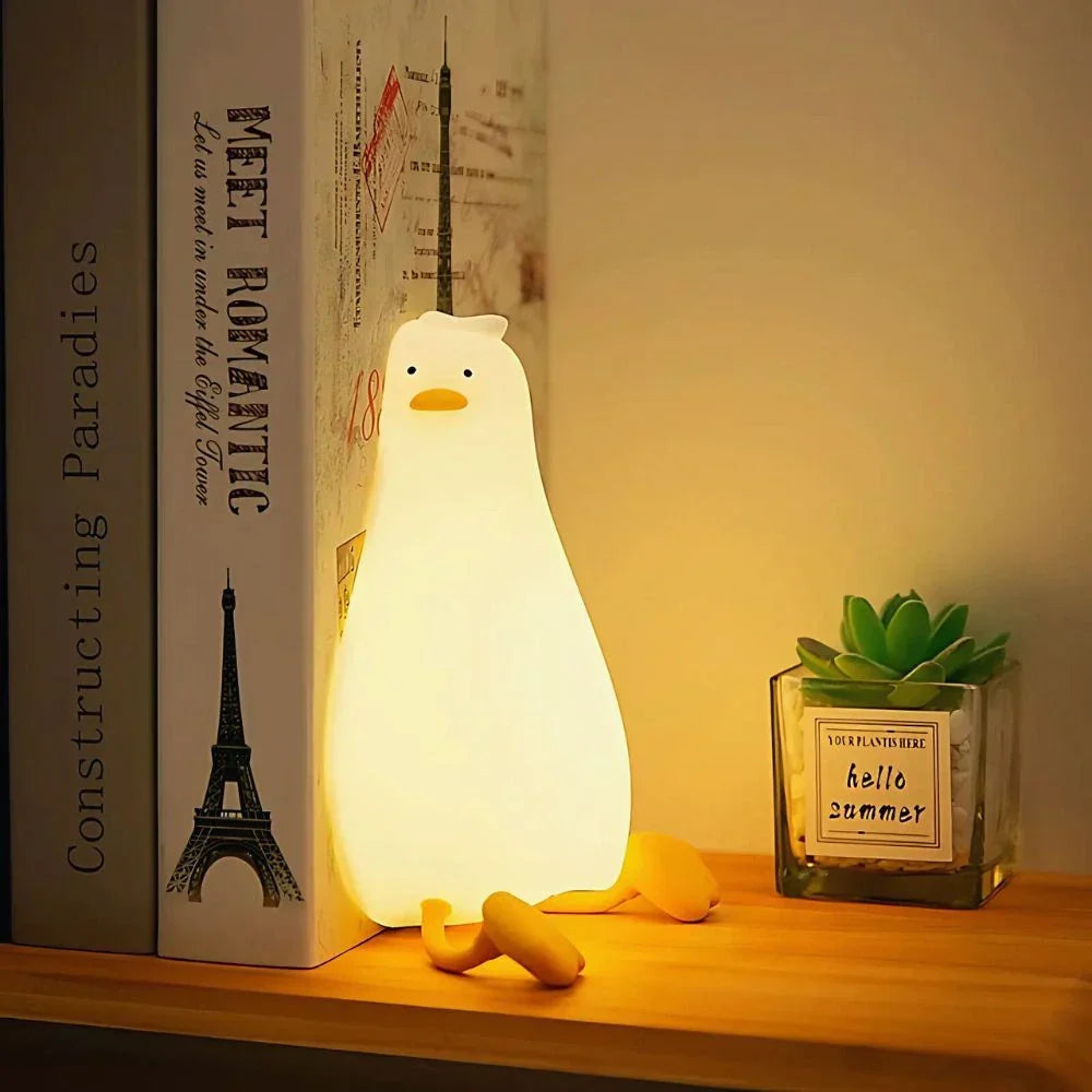 Rechargeable Animal Night Light | Soft-Touch Silicone, 3 Brightness Levels | USB Rechargeable, Auto-Timer for Calm Bedtime