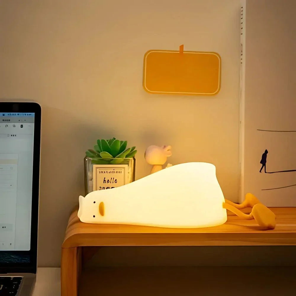 Rechargeable Animal Night Light | Soft-Touch Silicone, 3 Brightness Levels | USB Rechargeable, Auto-Timer for Calm Bedtime