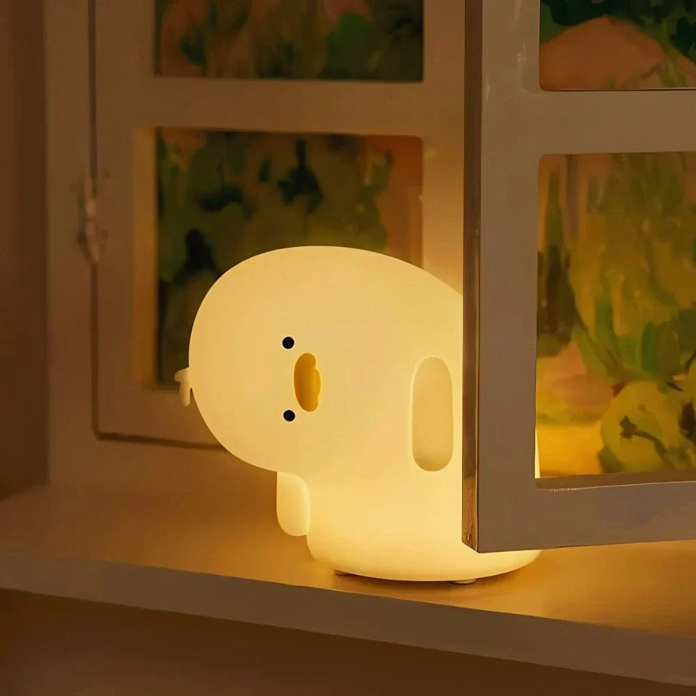 Rechargeable Animal Night Light | Soft-Touch Silicone, 3 Brightness Levels | USB Rechargeable, Auto-Timer for Calm Bedtime