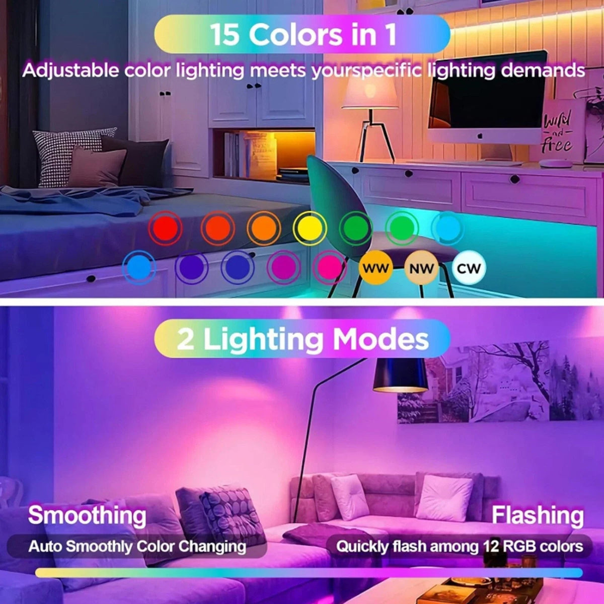 Rechargeable RGB LED Lamp | LumiGo E27 Colour-Changing Bulb