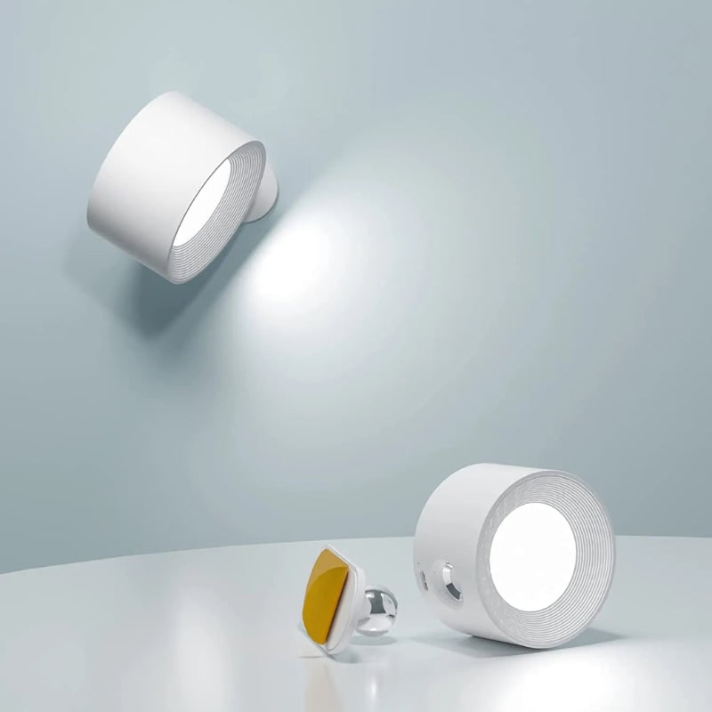 Rechargeable Wall Sconce, Magnetic Ball Joint Mount | Touch or Remote Control, 3 Colours | Cordless LED, No Wiring