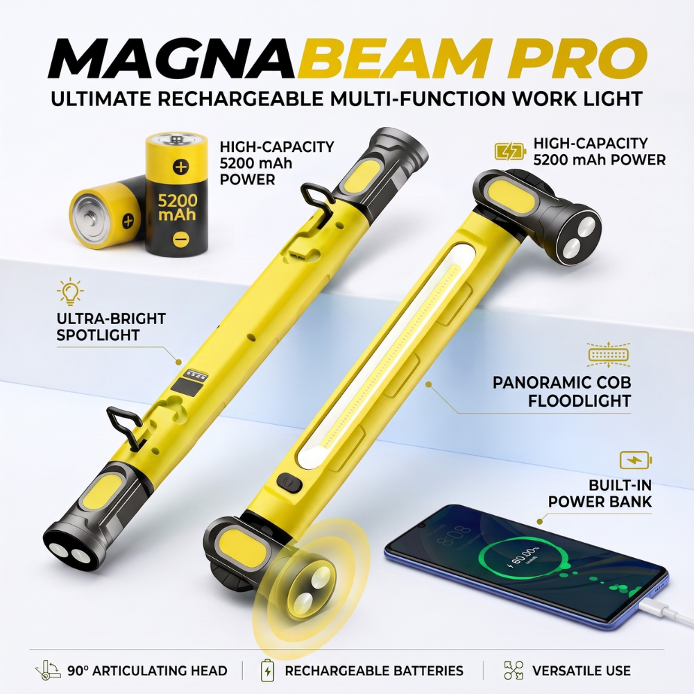 Rechargeable Work Light | COB Strip And Spotlight
