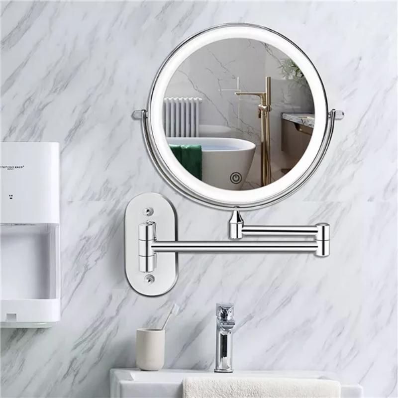 Rechargeable LED Magnifying Makeup Mirror with Adjustable Light 1