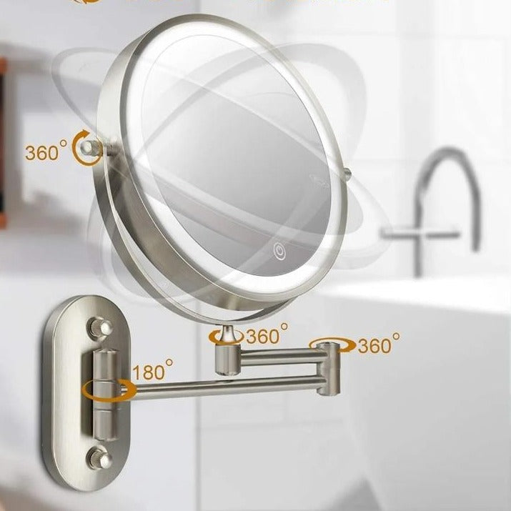 Rechargeable LED Magnifying Makeup Mirror with Adjustable Light 5