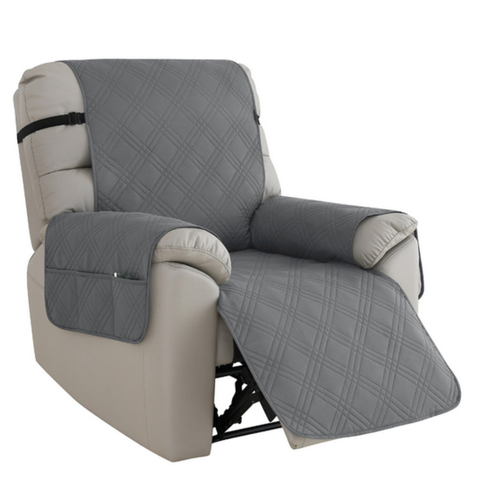 Recliner Chair Cover, Quilted Design, Waterproof Protection, Side Storage Pocket 5