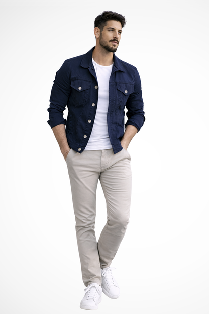 Reece | Men's Jacket – Slim Fit Denim with Structured Design 4