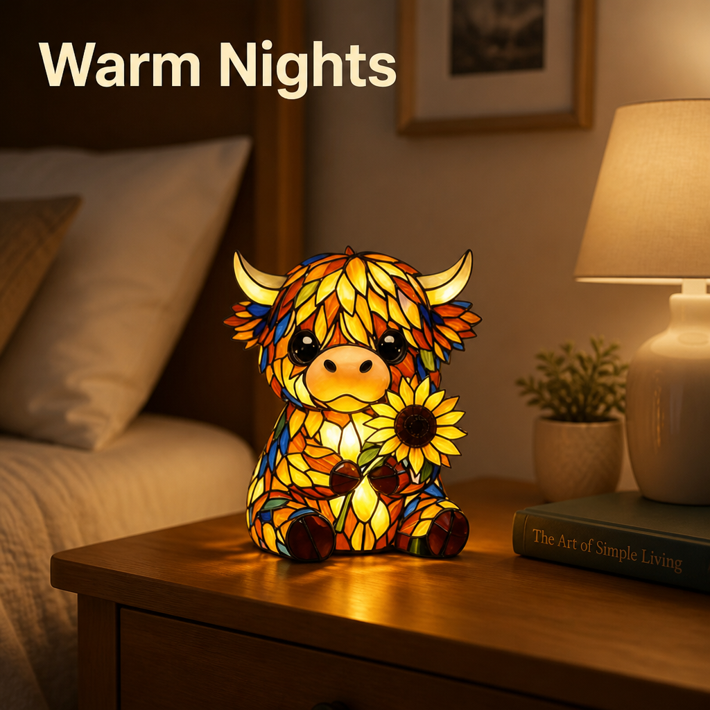 Resin LED Night Light | USB-Powered Flicker-Free Glow | Drop-Resistant Eco-Resin Figurine Lamp for Home or Nursery Decor