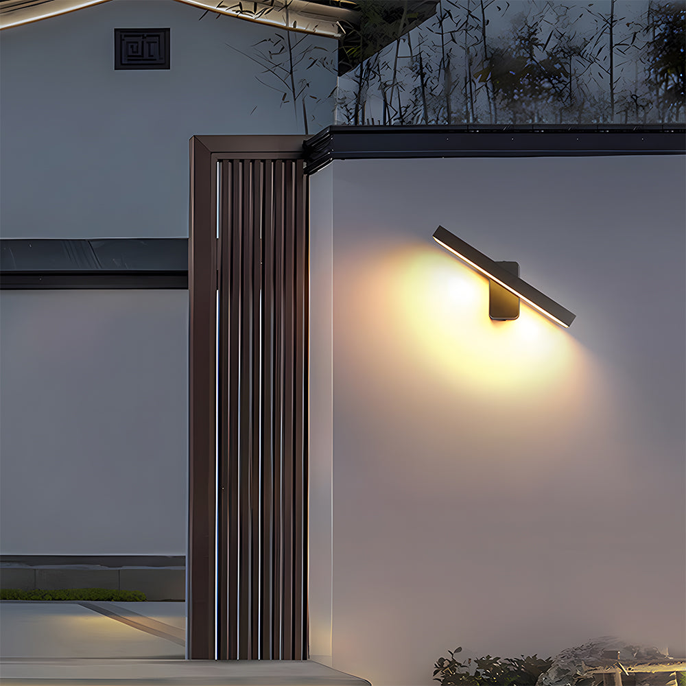 Aluminium Outdoor Wall Light | Four Sizes 20-50cm, IP65 Waterproof | Warm White LED, Wall Switch or Motion Sensor 8