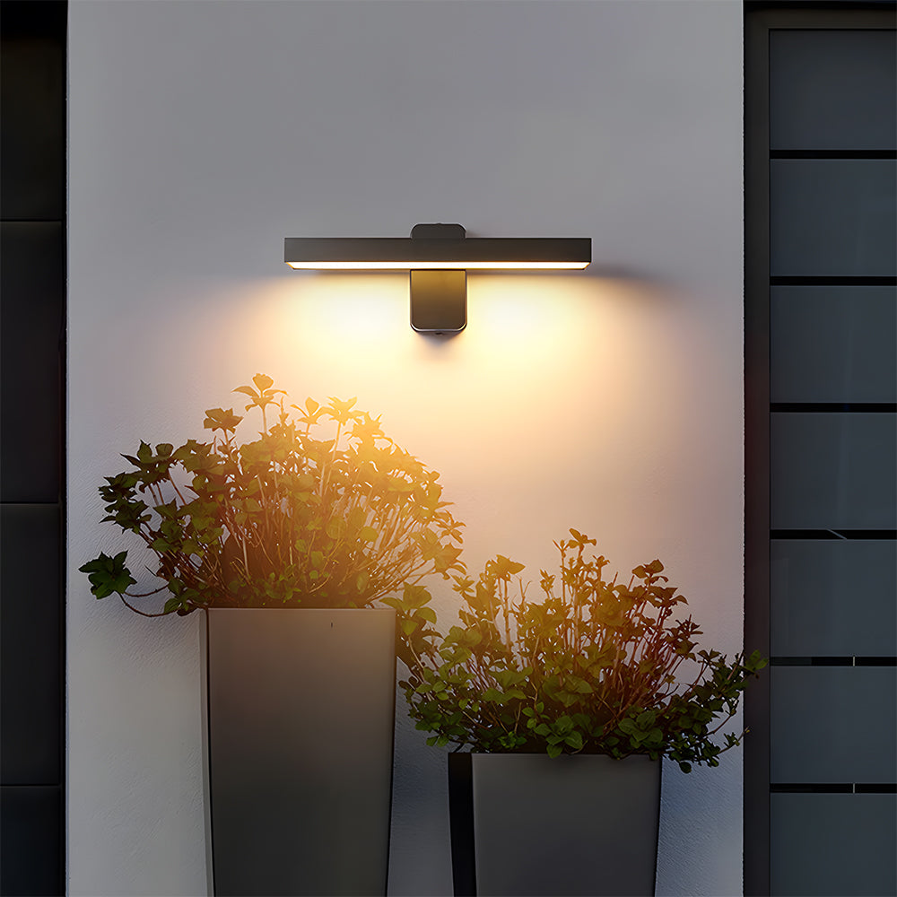 Aluminium Outdoor Wall Light | Four Sizes 20-50cm, IP65 Waterproof | Warm White LED, Wall Switch or Motion Sensor 5