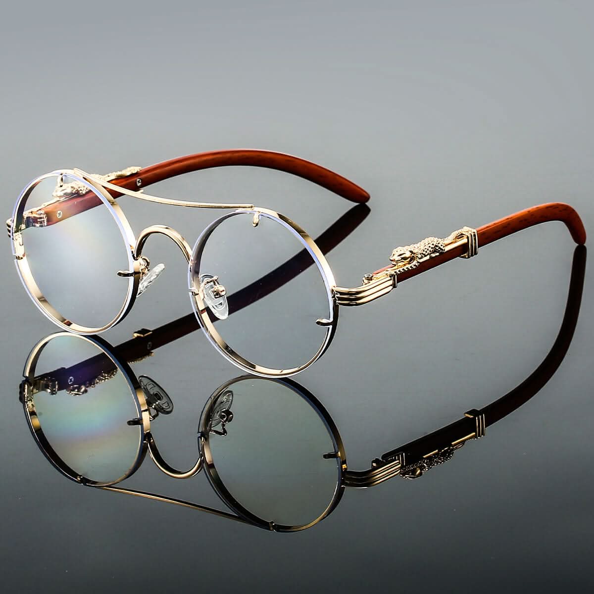 RetroStyle | Oval Metal Sunglasses with UV Protection - Lightweight Frame Design
