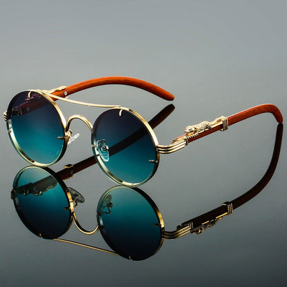 RetroStyle | Oval Metal Sunglasses with UV Protection - Lightweight Frame Design 1