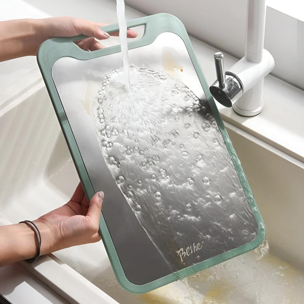 Reversible Cutting Board, Double Sided Surface, Built In Carry Handle, Rectangular Design 6