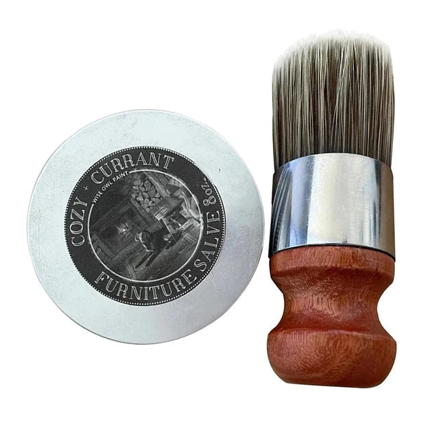 Revive & Shine Leather Salve | Wood & Leather Conditioning Wax with Brush