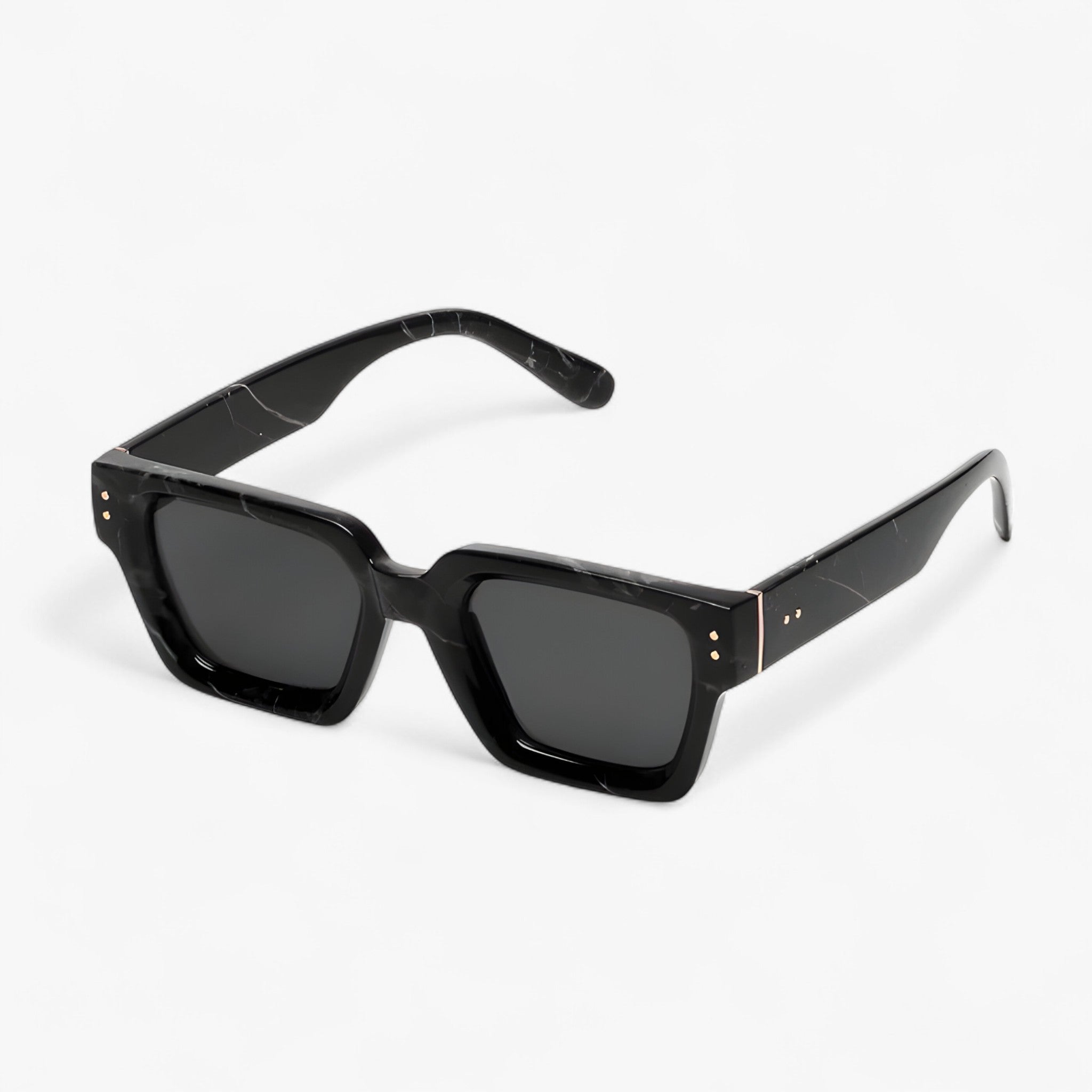 Riley | Square Black Sunglasses with UV400 Protection - Unisex Design