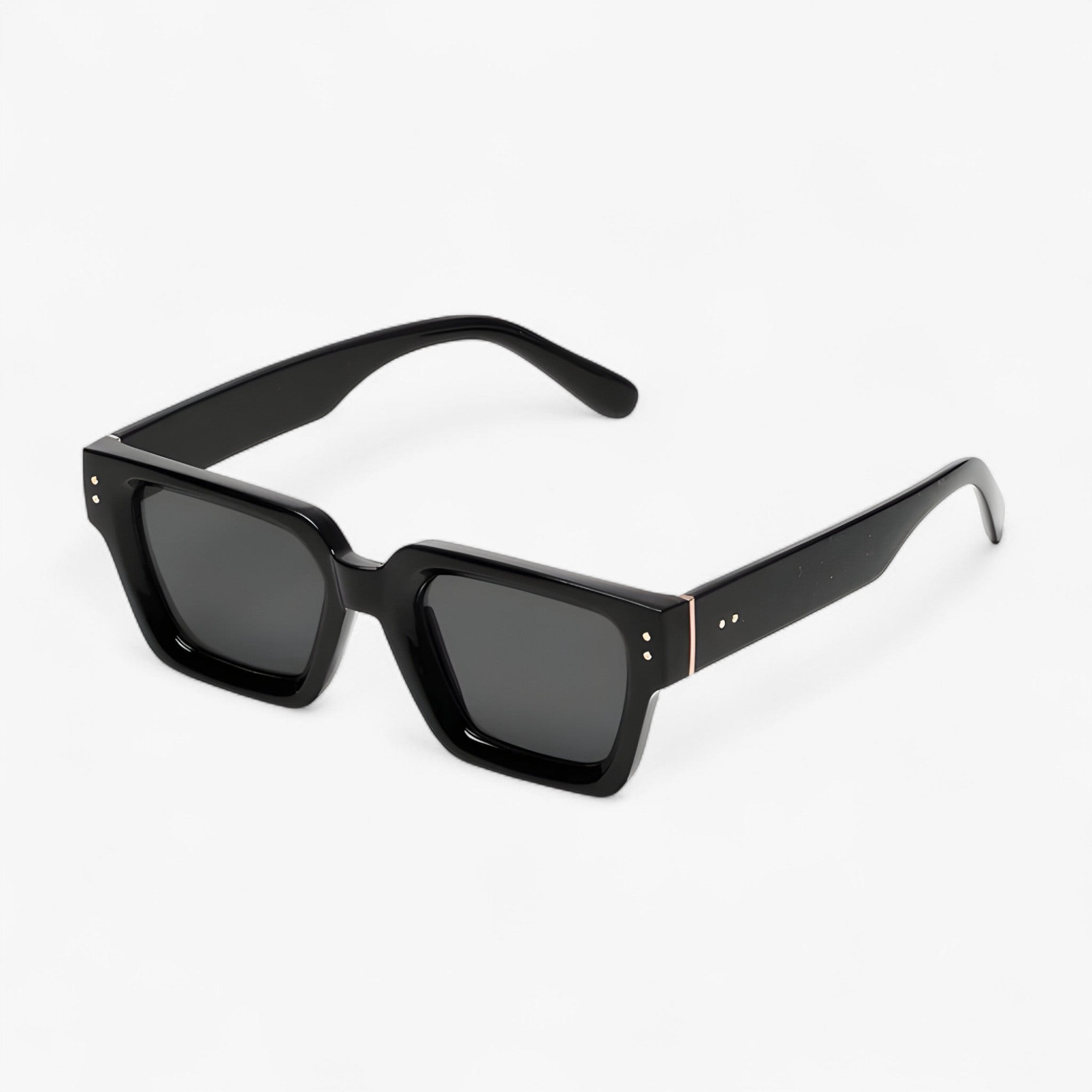 Riley | Square Black Sunglasses with UV400 Protection - Unisex Design