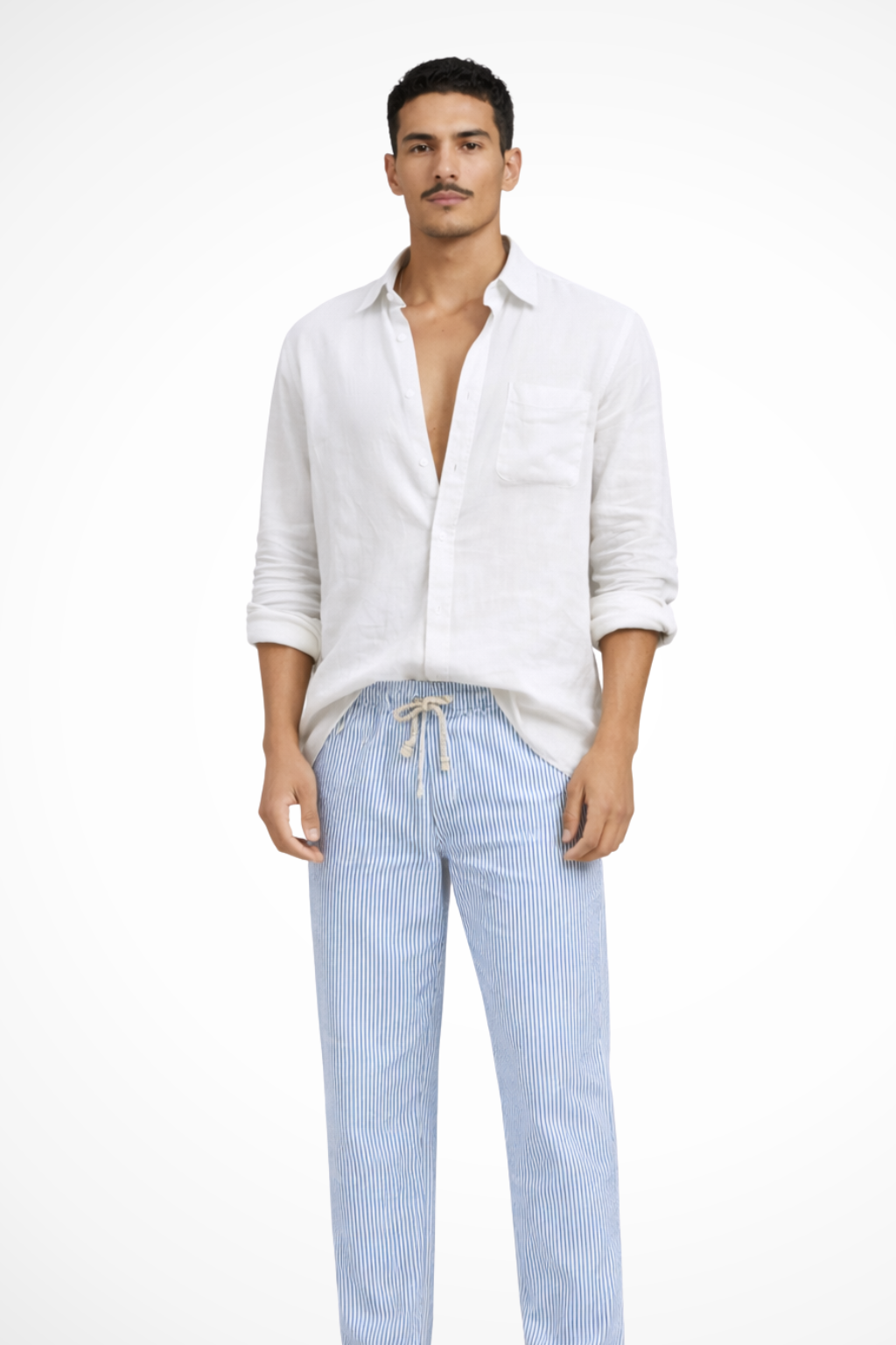 Roman | Men's Linen Shirt - Relaxed Fit Long Sleeve with Pocket 3
