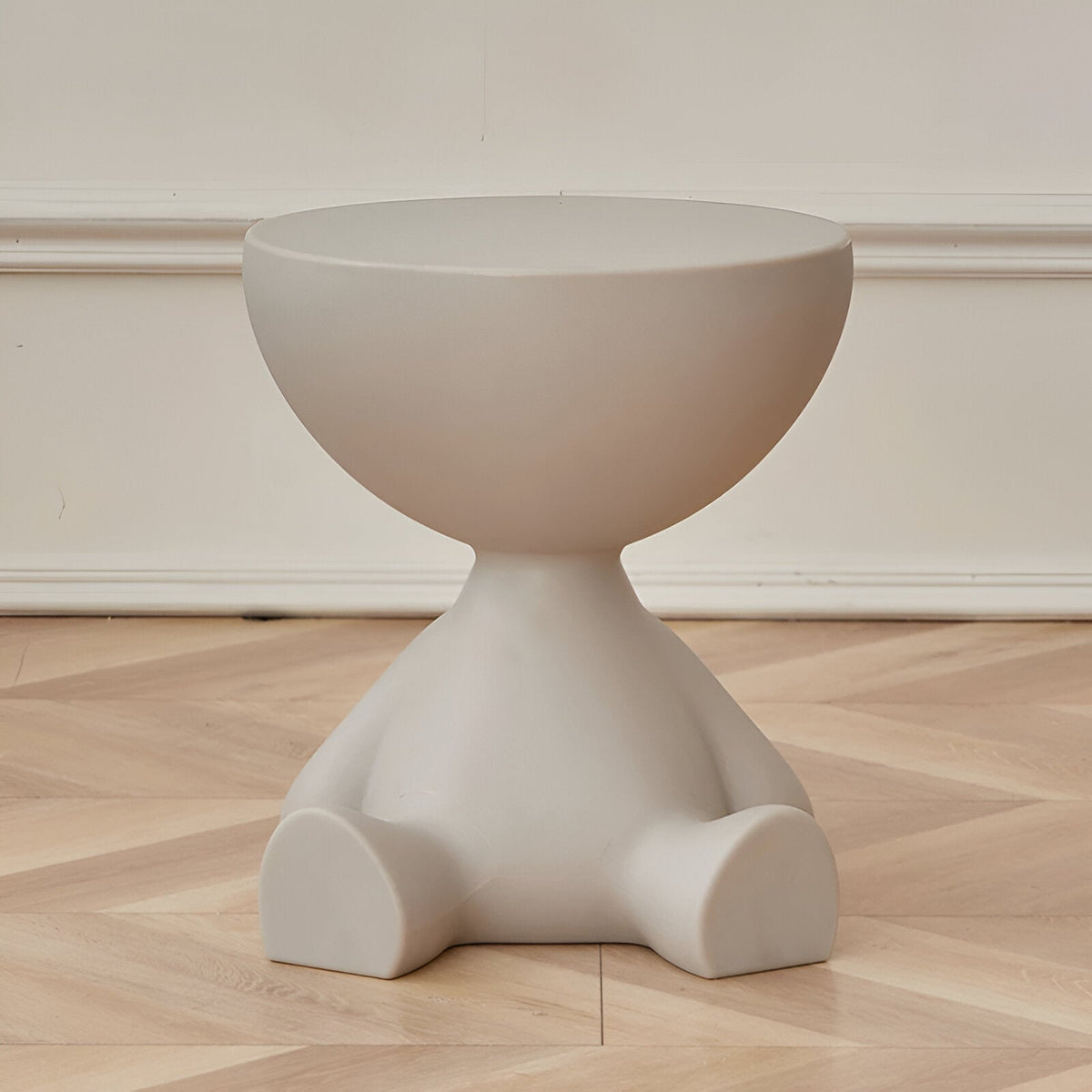 Round Coffee Table | Sculptural Figure Side Table with Round Top