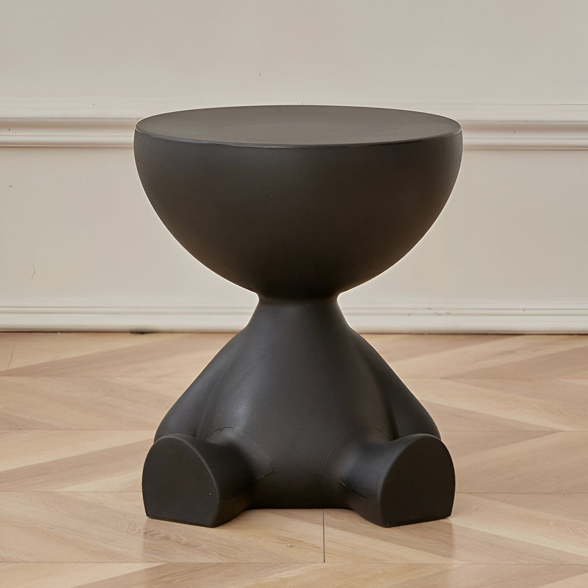 Round Coffee Table | Sculptural Figure Side Table with Round Top