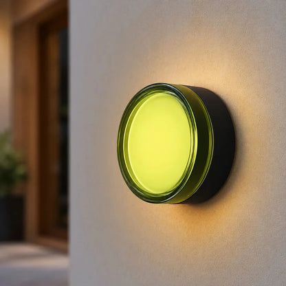 Round LED Wall Sconce – IP65 Waterproof CCT Switch for Indoor Outdoor Use