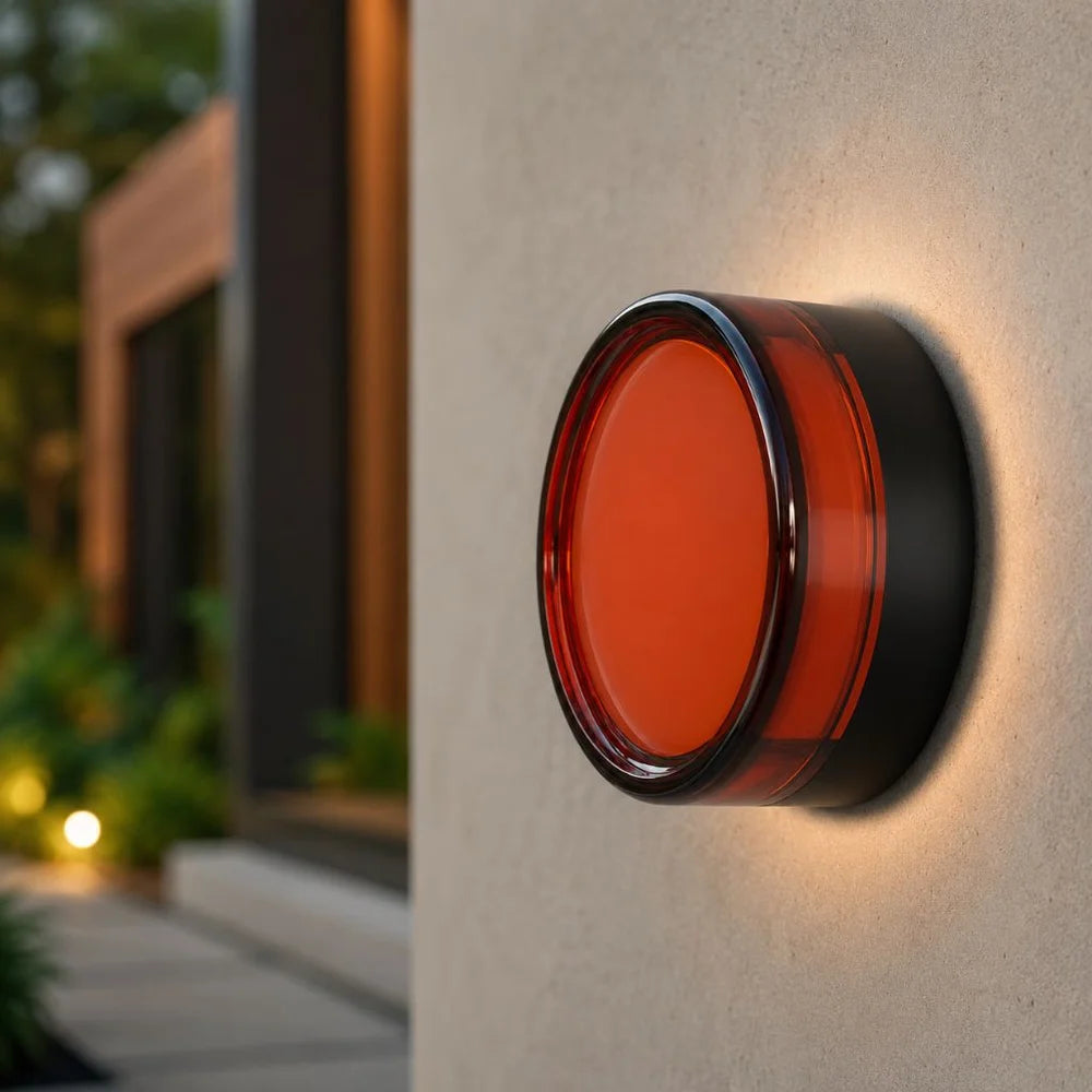 Round LED Wall Sconce – IP65 Waterproof CCT Switch for Indoor Outdoor Use