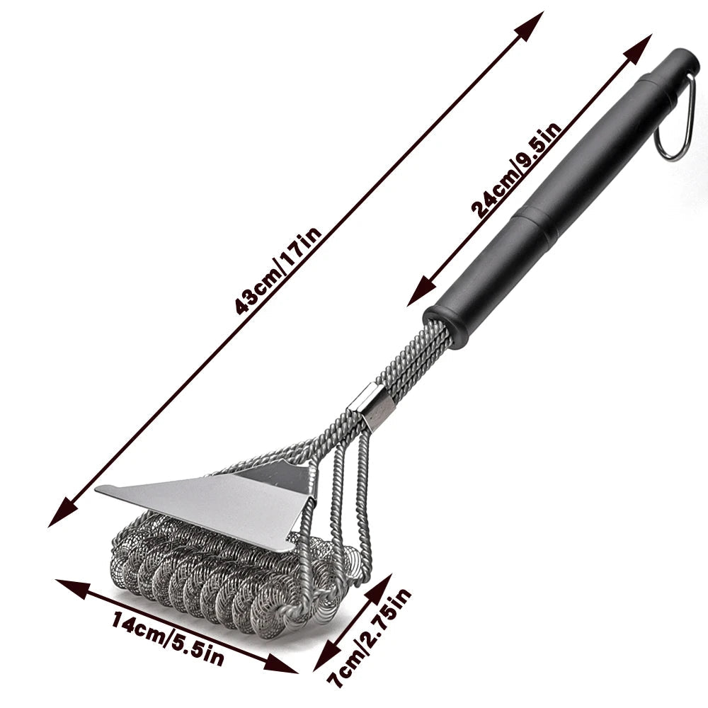 Rust Resistant Stainless Steel Bristle Free BBQ Grill Brush Cleaner 4
