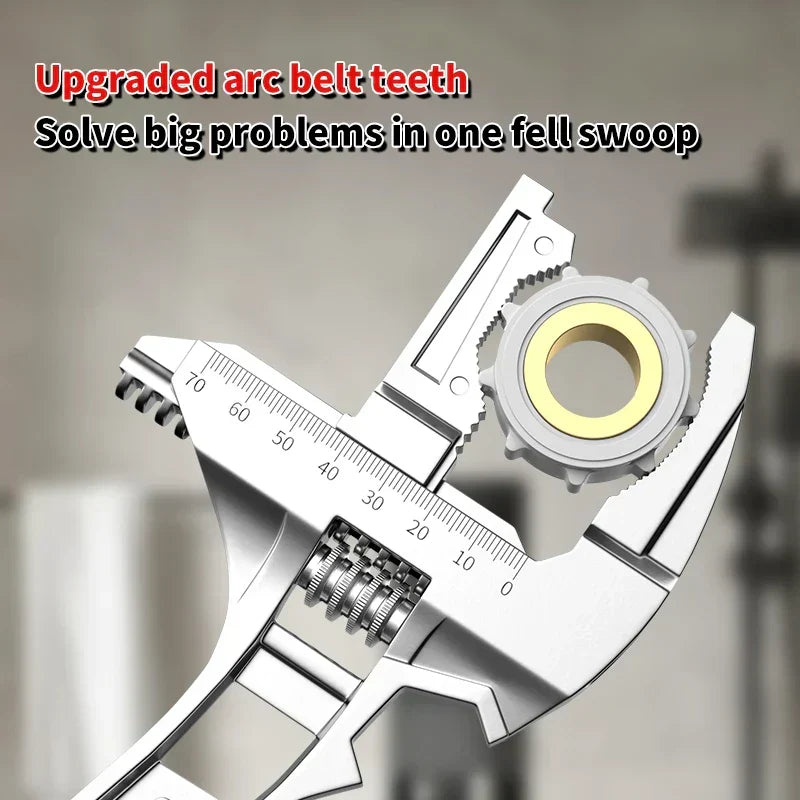 Adjustable Universal Wrench Aluminium Alloy | Large Opening for Nuts & Fittings | Compact Handle for Tight Spaces 7