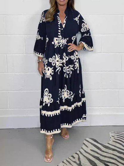 Serenity Collection | Women's Flowy Day Dress with Statement Horn Sleeves - Lightweight Summer Style for Comfort and Versatility 6