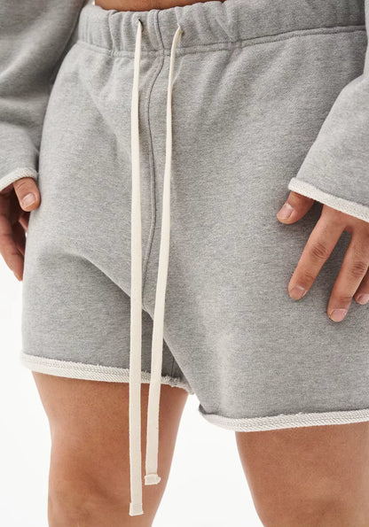 Men's Sweat Shorts – Cotton Knit, Fleece-Lined, Adjustable Waist