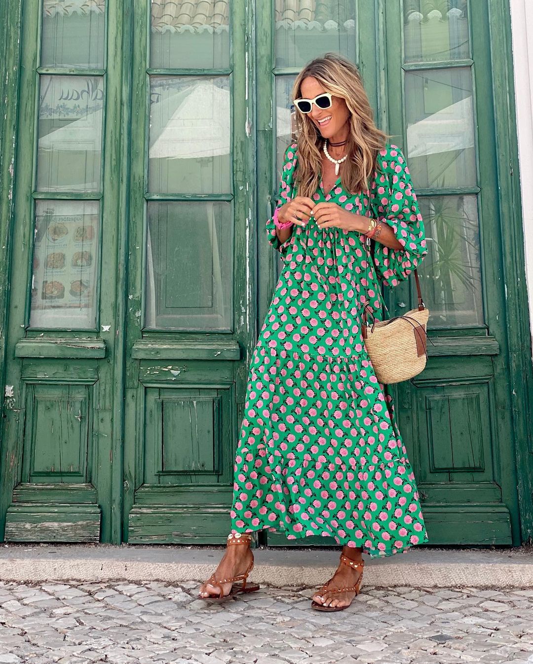 Boho Chic | Women's Maxi Dress with Tiered Skirt - Comfortable Summer Style in Plus Size 1