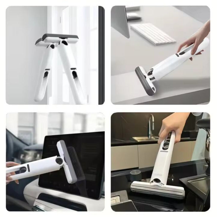 Squeeze Mop Compact Self-Wringing | 1 Handle 4 Head or 2 Handle 5 Head | Hands-Free Space-Saving Cleaning Tool 7