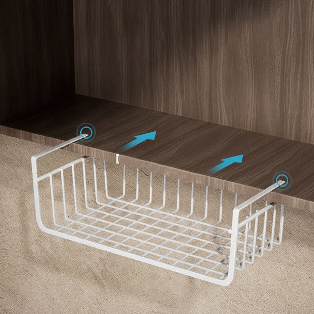 Hanging Kitchen Organizer Metal Cabinet Basket with Protective Coating 4