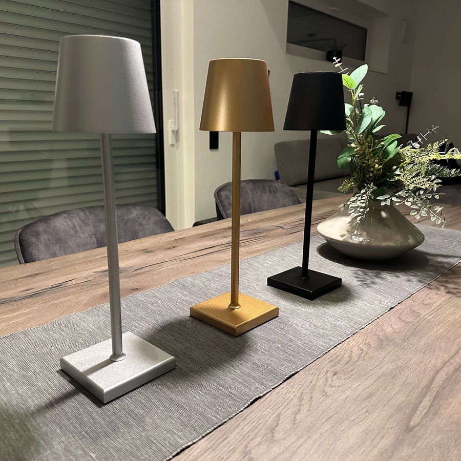 LED Touch Table Lamp with Wireless Charging | 15W Qi Charging Pad, Touch Dimmer | 1200 mAh Rechargeable Battery 3