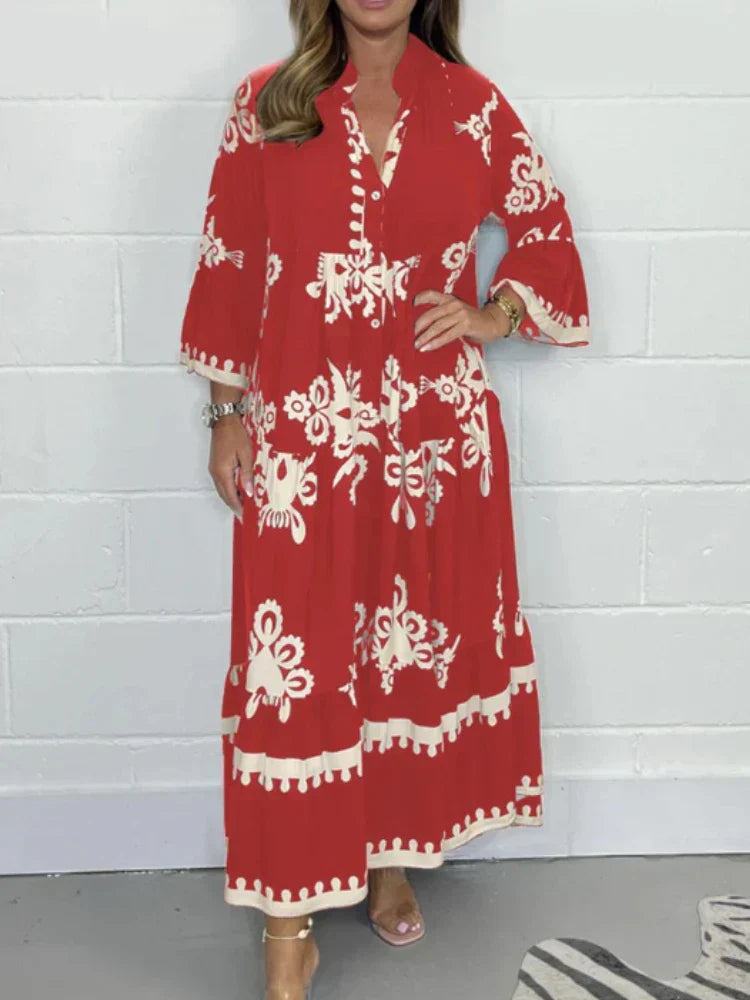 Serenity Collection | Women's Flowy Day Dress with Statement Horn Sleeves - Lightweight Summer Style for Comfort and Versatility 5