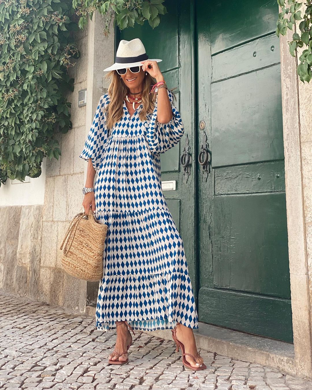 Boho Chic | Women's Maxi Dress with Tiered Skirt - Comfortable Summer Style in Plus Size 10