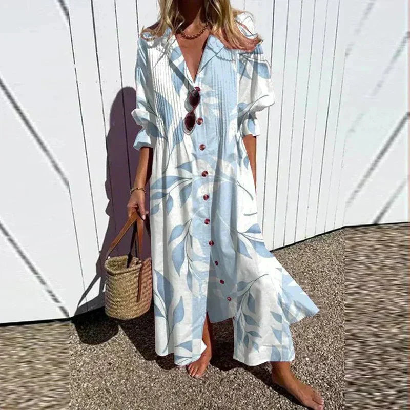 Boho Beach Dresses | Women's V-Neck Layered Skirt - Flowing Style for Summer 4