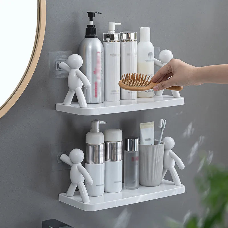 No-Drill Wall Shelf | Adhesive Mount, No Tools Needed | Modern Space-Saving Storage for Kitchen, Bathroom & Office 6