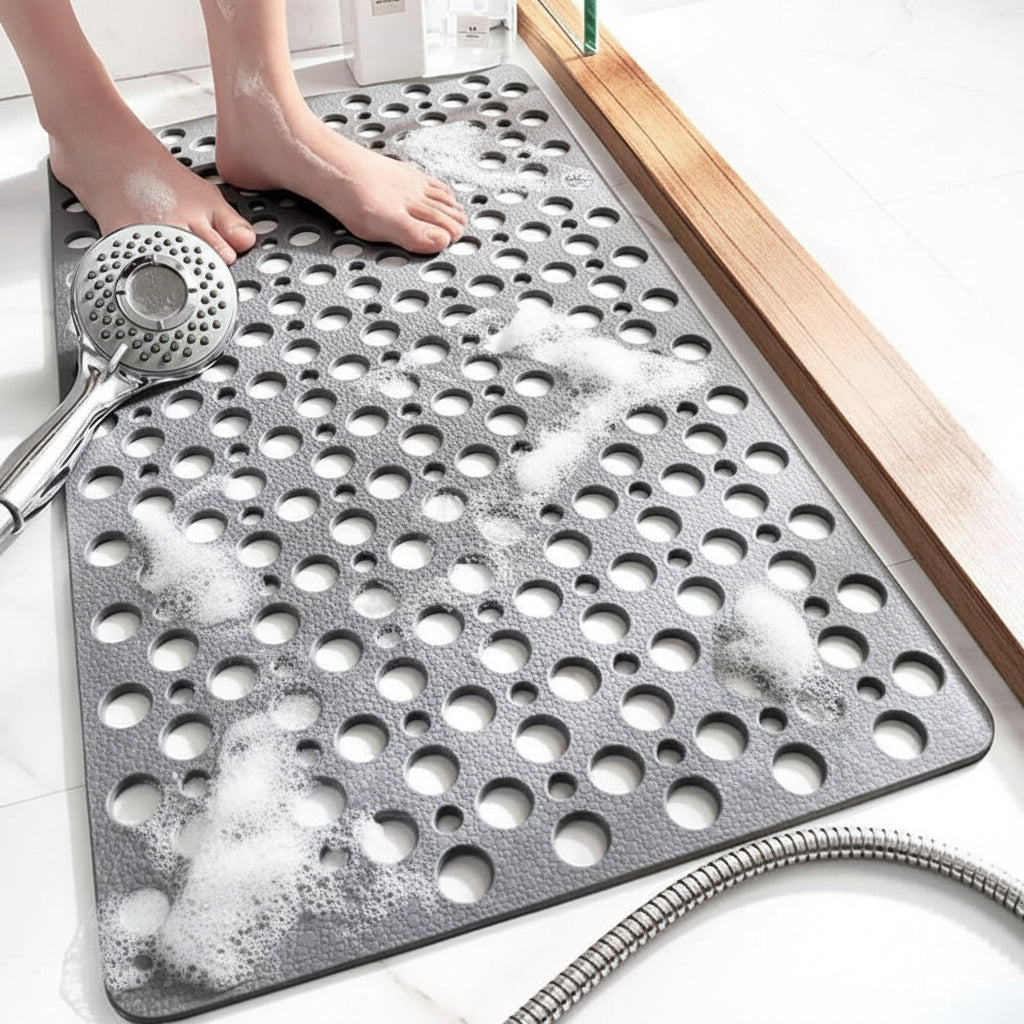 Anti-Slip Shower Mat | Perforated Suction Grip Design