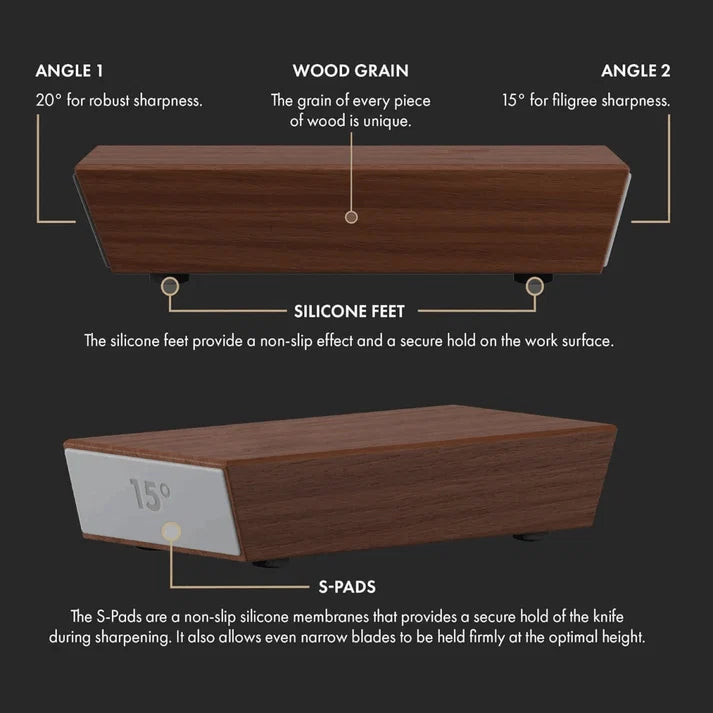 Professional Knife Sharpener | Rolling Sharpener with Magnetic Angle Block
