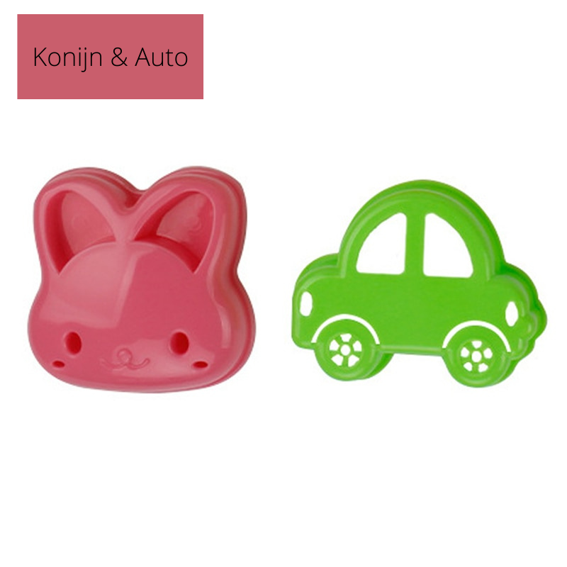 Sandwich Shape Cutters Food-Safe Plastic | 6 Fun Shapes Including Bear, Car and Rabbit | Extra Deep Edges Keep Fillings Hidden