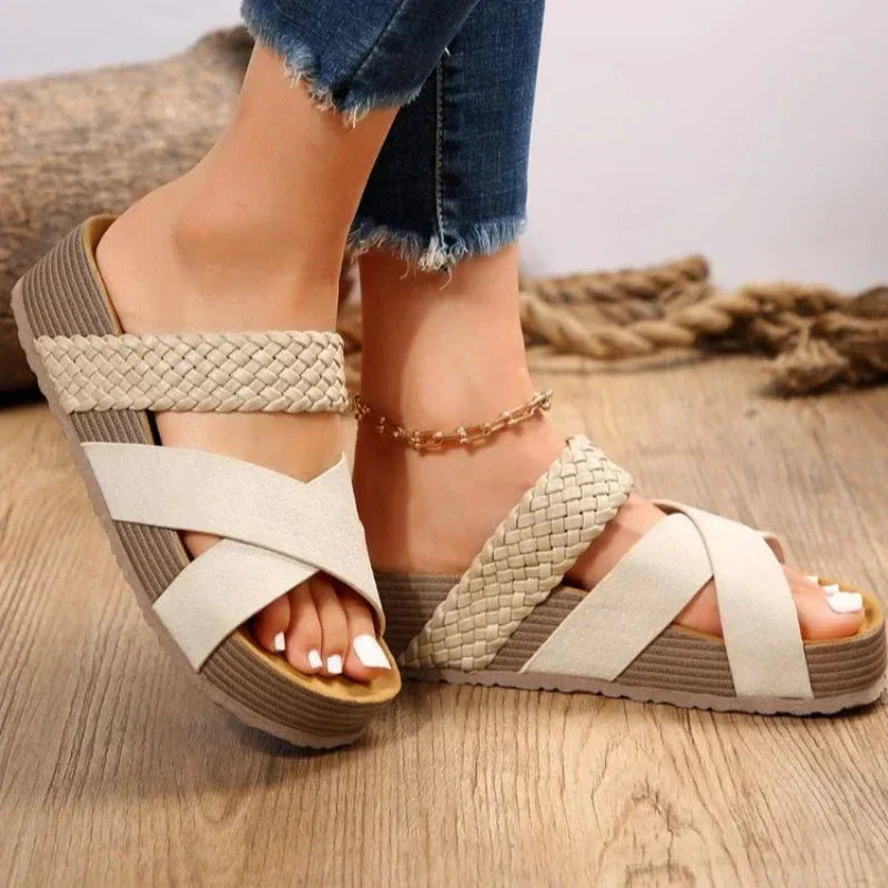 Savannah | Women's Orthopedic Sandals with Cushioned Insole - Flexible Crisscross Straps