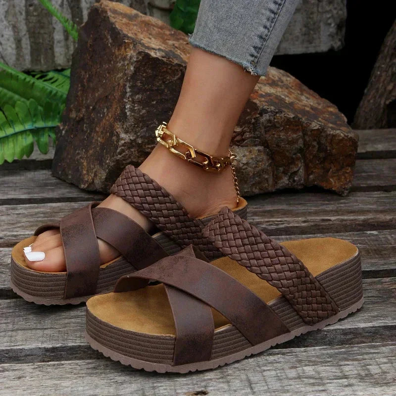 Savannah | Women's Orthopedic Sandals with Cushioned Insole - Flexible Crisscross Straps