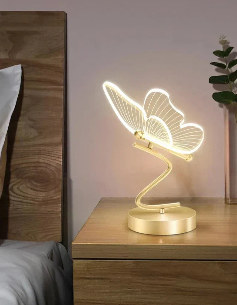 LED Butterfly Table Lamp Metal & Glass | Adjustable Brightness, USB Rechargeable | Modern Accent Light for Living Room, Bedroom 4