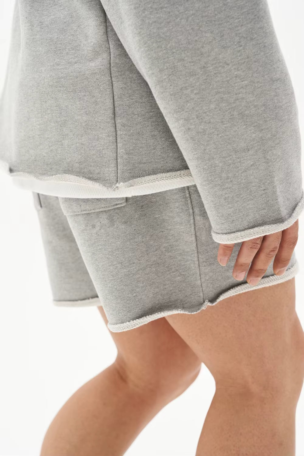 Men's Sweat Shorts – Cotton Knit, Fleece-Lined, Adjustable Waist