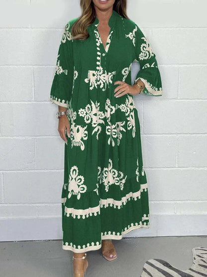 Serenity Collection | Women's Flowy Day Dress with Statement Horn Sleeves - Lightweight Summer Style for Comfort and Versatility 4