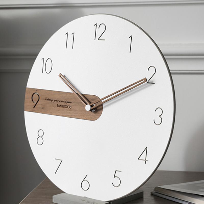 Scandinavian Wall Clock | Inset Panel, Slim Bar Hands
