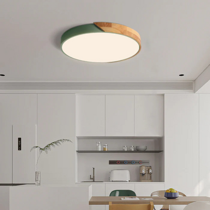 Scandinavian Wooden LED Ceiling Light – Natural Finish, Modern Design for the Bedroom or Living Room 4